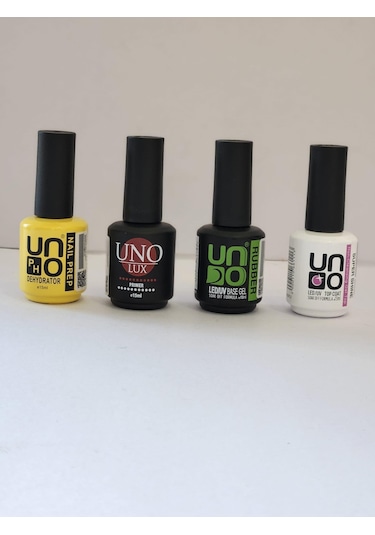 Uno Prep + Primer + Rubber + Base Shine Top Cot 4 x 15 ML