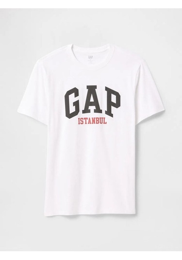 Gap 745261000 V-frch Gap İstanbul T Erkek Tişört Beyaz