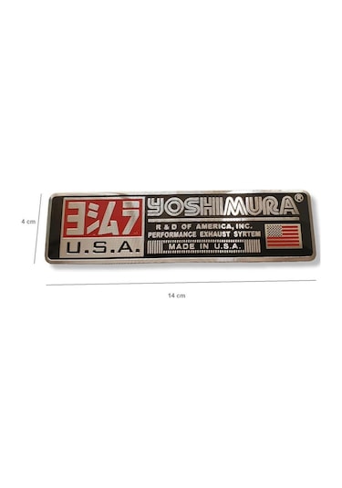 Motosiklet Egsoz Sticker Yanmaz Metal Yoshımura Etiket Krom