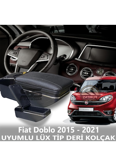 Fiat Doblo 2015 - 2021 Uyumlu Premium Deri Kol Dayama Kolçak Lüx Tip