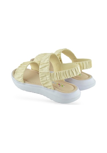 6894 Ortopedik Taban Kız Çocuk Sandalet Terlik Düğün Abiye Gündelik Vetta Ten Ten Rengi