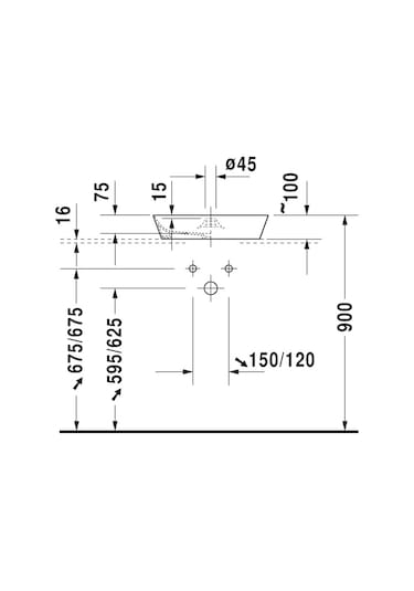 Duravit Cape Cod Canak Lavabo 480 MM Cap 2328480000