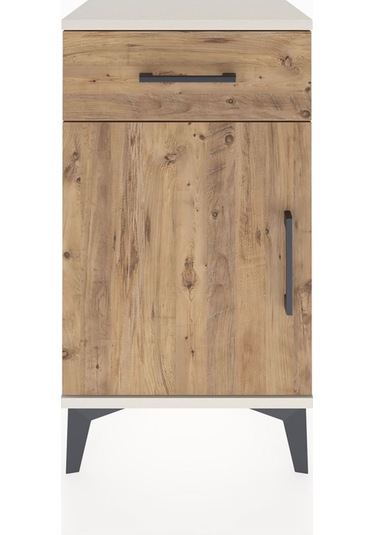 Arges Komodin Tek Raflı Tek Çekmeceli Tek Kapaklı 44x30x80 Aytaşı-çam Aytası