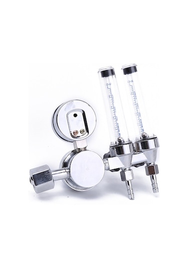 Moveevo Argon Gazı Düşürücü Regülatörü, İki Borulu Basınç Kontrol Cihazı, Sabit Akışlı Metal Tasarım 10 Adet Minimum Sipariş