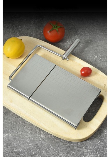 Komple Çelik 5 Yedek Bıçaklı Çok Amaçlı Peynir Salam Kek Pasta Dilimleyici Mt104 Gri