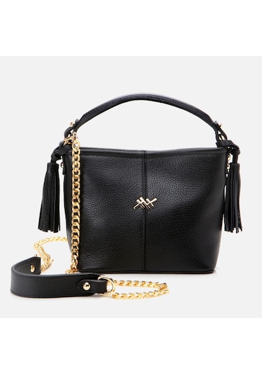 Hotiç Hakiki Deri Siyah Kadın Mini Çapraz Çanta 03cah297040a100 Siyah-black Siyah