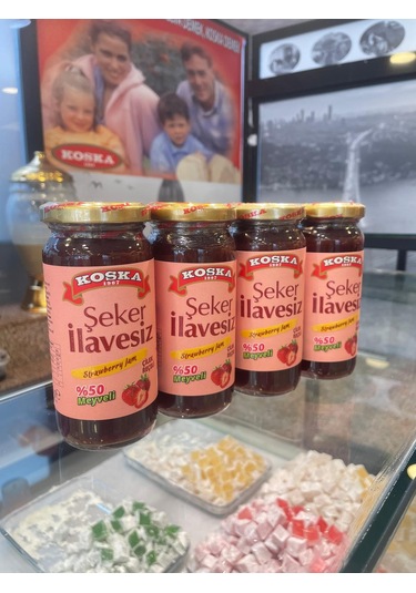 Koska Şeker İlavesiz Çilek Reçeli 270 Gr Koli 12 Adet
