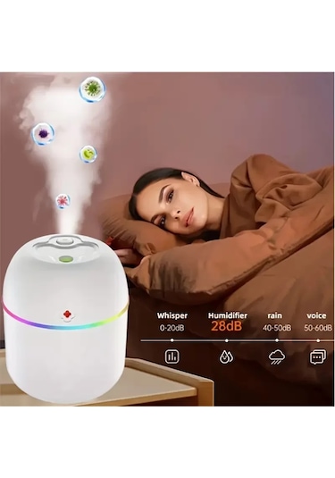 Mini Hava Nemlendirici 3in1 H2o Humidifier220ml 5365
