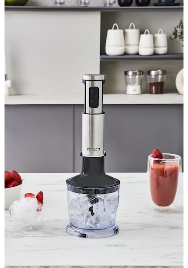 Karaca 9616B Quick Mix Hız Ayarlı 1300 W El Blender Set Inox