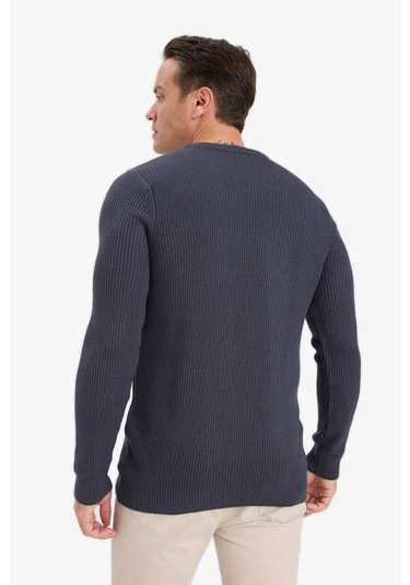 Defacto Standart Fit Bisiklet Yaka Triko Kazak C8814ax25wnar184 Antrasit