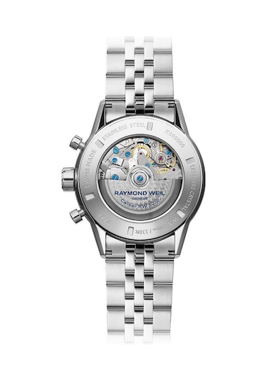 Raymond Weil Mens Chronograph Tri-compax Bracelet Watch 7741-st1- Altın - Mavi