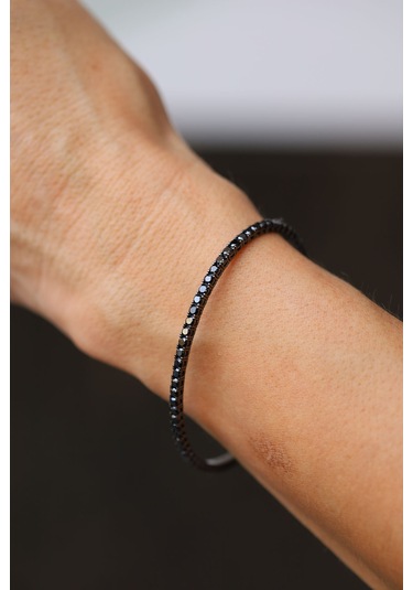 Yenigün Kuyumculuk 14 Ayar Altın Siyah Onix Taşlı Kelepçe Klp24111 Sarı Altın