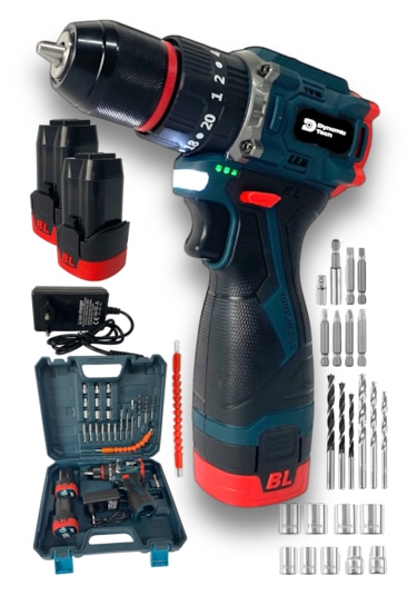 Dynamic Tech DT-84 Çift Akülü Kömürsüz Darbeli Şarjlı Matkap