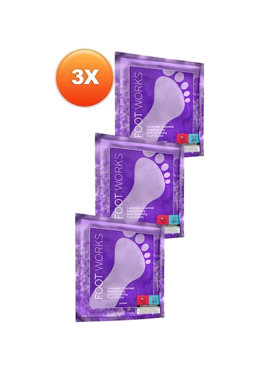 Avon Foot Works Lavanta Kokulu Nemlendirici Ve Rahatlatıcı Ayak Çorabı 3'lü
