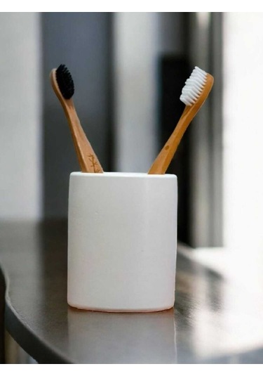 Banyo Seti Diş Fırçalık, Diş Macunluk, Makyaj Organizeri,kalemlik Beyaz