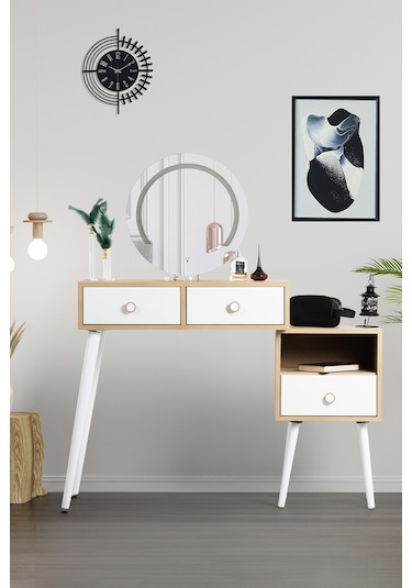 Makyaj Masası Aynalı / Makyaj Organizjeri / Makyaj Masası Işıklı / Ledli Dokunmatik /flora Vera