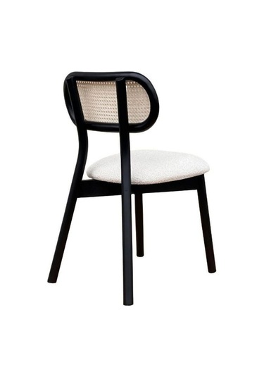 Orpheus Bambu Hasırlı Ahşap Sandalye Siyah