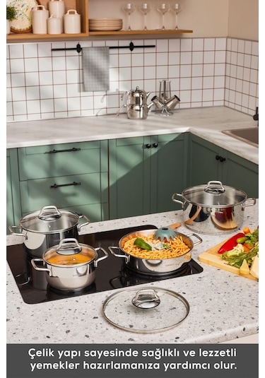 Karaca  Belgrad İndüksiyon Tabanlı 15 Parça Çelik Çeyiz Seti