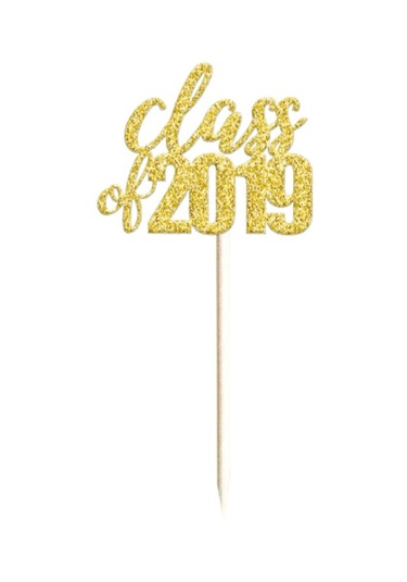 Homyl Mezuniyet Partisi Için 2019 Cake Toppers Altın Altın