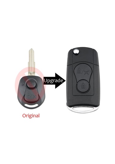 2 Düğme Yükseltilmiş Çevirme Katlanır Uzaktan Araba Anahtarı Durum Ssangyong Actyon / Kyron / Rexton Uyumlu Fit
