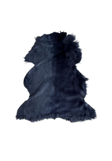 Gerçek Kuzu Postu Kısa Tüylü - 50 X 40 Cm Lacivert