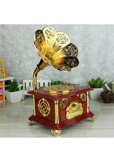 Nostaljik Gramofon Müzik Kutusu -
