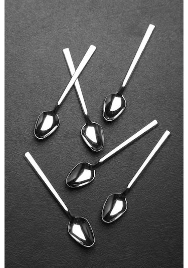 6 Adet Çelik Lüx Çay Kaşığı