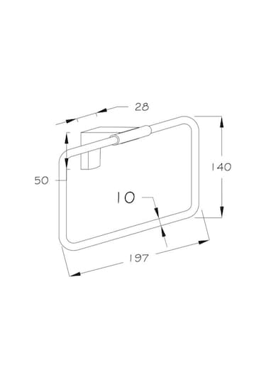 Ahlez Premium Ikili Bornoz Askılık Yuvarlak Havluluk Banyo Seti Krom