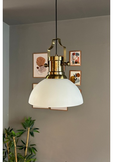 Perry Cam Tekli Avize Silindir Eskitme Beyaz Başlık Retro Sarkıt Lamba Restoran Salon Aydınlatma Beyaz