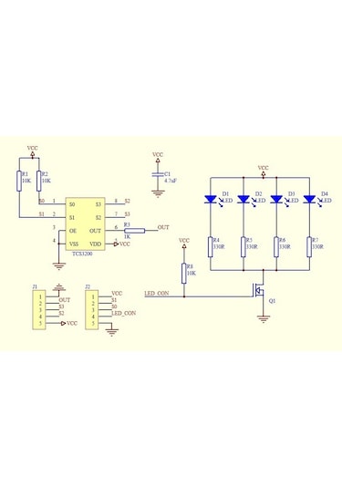 Arduino Tcs3200 Renk Sensörü Kartı Sensör Yuvalı