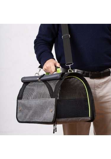 Yıkanabilir Plastik Fileli Kedi Köpek Taşıma Çantası Flybag Model