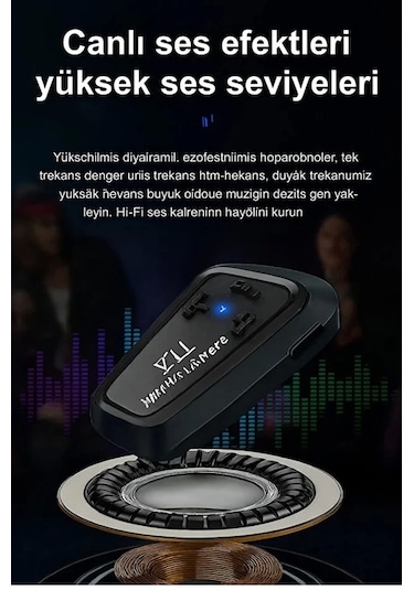 Y11 Bluetooth Kulaklık Mikrofonlu Motosiklet Kulaklığı İntercom Bt 5.3