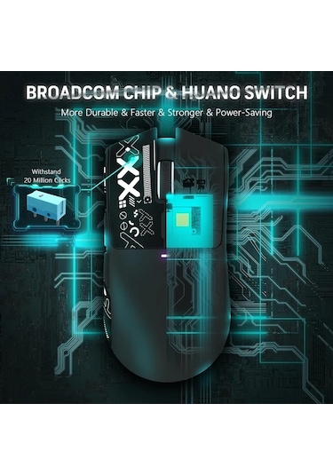 Besthome1 Attack Shark X11 Siyah Ve Kablosuz Rgb Şarj Tabanlı Oyun Faresi 3 Mod 22400 Dpı Pc Mac Besthome1