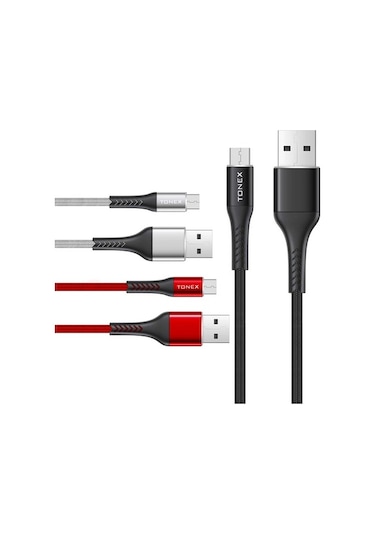 Tonex Delta Serisi Micro Usb Qc3.0 3.4A Usb Şarj Ve Data Kablosu (507773836)