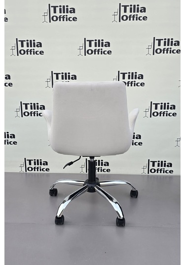 Maki Çalışma Ve Çocuk Koltuğu Krom Yonca Ayak Beyaz