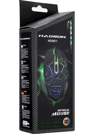 Hadron HD5671 Işıklı Kablolu Oyuncu Mouse