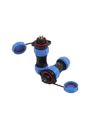 Sp17 Panel Konektör Soketi Flanş Elektrik Kablo Teli Ip68 2/3/4/5/7/9/10 P Kablo Konektörü Sp17-4f