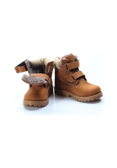 Fast Step Hakiki Deri Kürklü Unisex Çocuk Worker Bot 006kpa1001 001