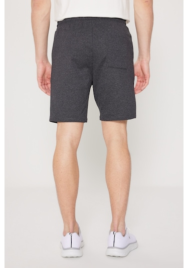 Ac&Co / Altınyıldız Classics Erkek Antrasıt Standart Fit Normal Kesim 2 Iplik Cepli Recycle Pamuklu Örme Şort Antrasit