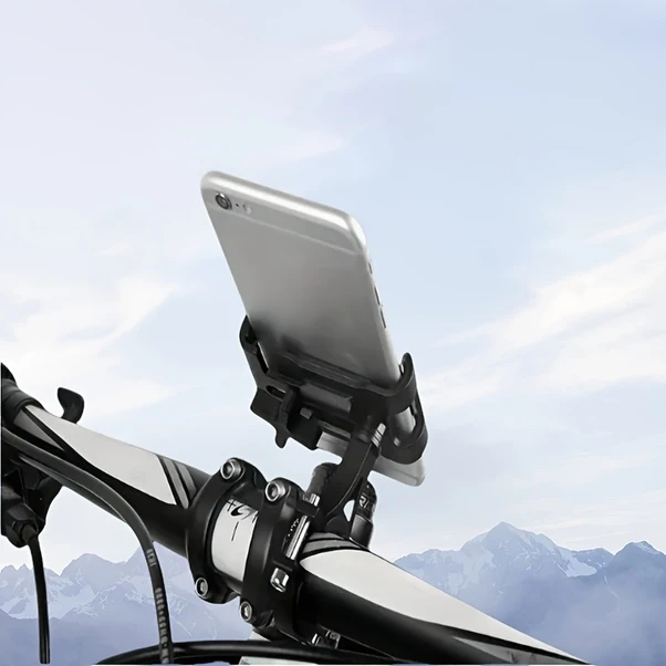 Hightower Alüminyum Alaşım Bisiklet Telefon Tutucu 4 Vidalı Ayarlanabilir Kelepçe Motosiklet Scooter Araç Gümüş Gri