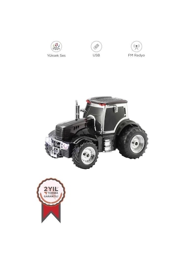 Ceylan Adam D42 Siyah Traktör Tasarım Usb/fm Radyo Bluetooth Hoparlör Speaker