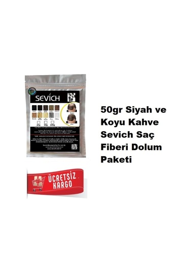 Sevich 50 Gr 3 Renk Seçeneği Saç Fiberi Keratin Saç Tozu