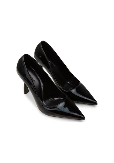 Deery Kadın Siyah Rugan Stiletto - K0439zsyhc01