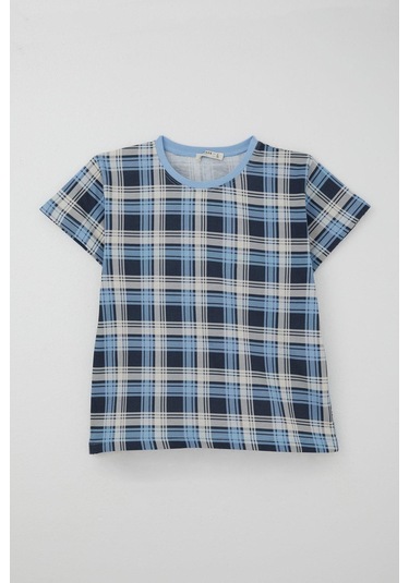 Breeze Erkek Çocuk Şortlu Pijama Takımı Ekose Desenli 4-8 Yaş, Karışık Renk Karışık Renk