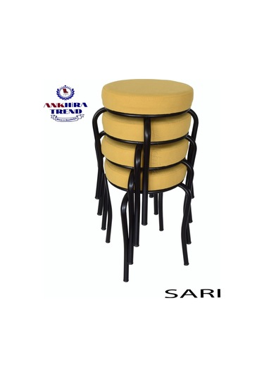 Siyah Ayaklı 4 Adet Mutfak Balkon Taburesi