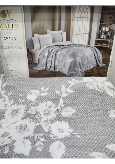 Walls 6 Parça Battaniye Seti Mona Grey Gri