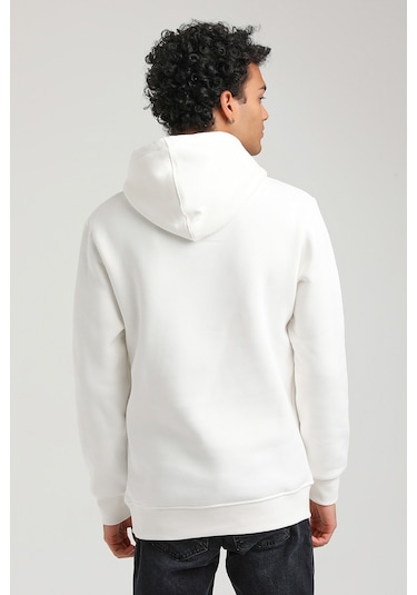 Kapüşonlu Ekru Slim Fit Hoodie 23fwm64062-ekru Ekru