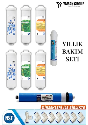 Waterdizayn Inline 5 Aşamalı Yıllık Bakım Seti Kapalı Kasa Su Arı