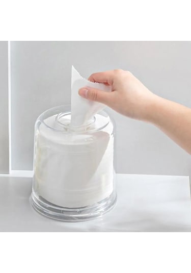 12cm X 12cm X 13.5cm-nordic Şeffaf Akrilik Doku Kutusu Kağıt Peçete Konteyner Organizerev Oturma Odası Banyo Yüz Havlusu Saklama Kutusu Doku Kutusu