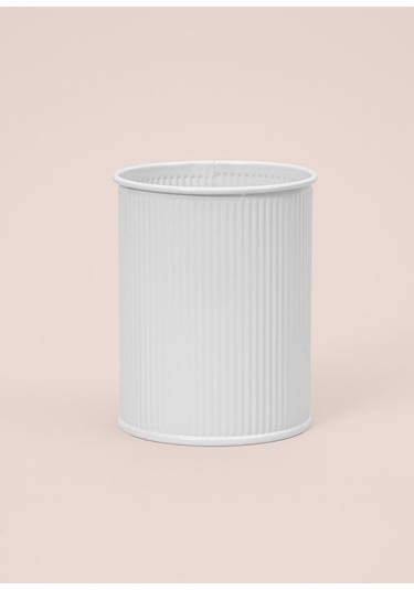 The Mia Stripe Tezgah Üstü Kaşıklık Beyaz 13x11 Cm